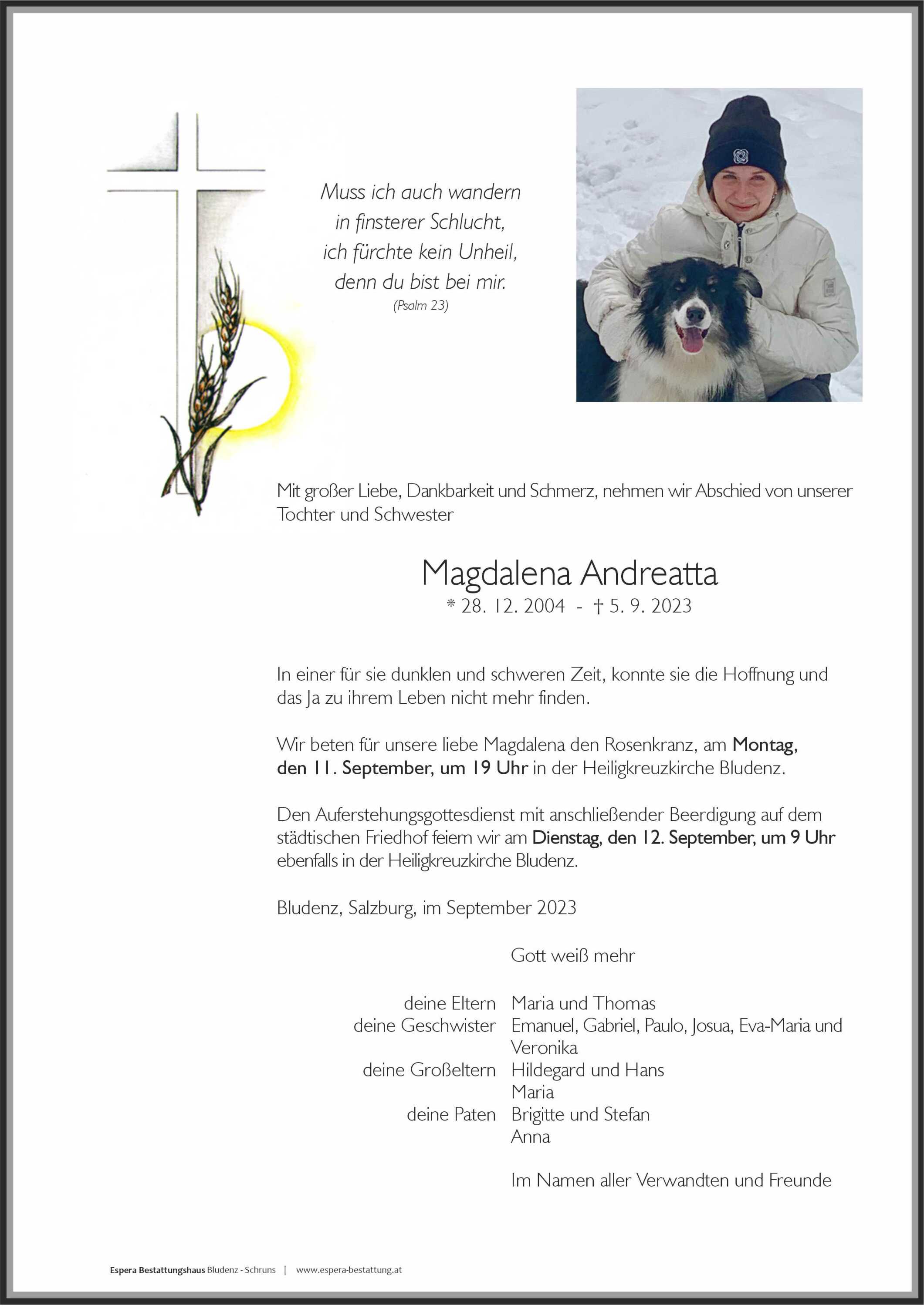 Todesanzeige Trauerhilfe abschied GesmbH